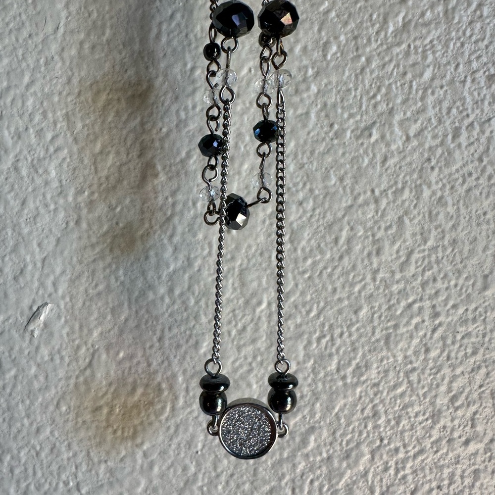 Beaded Two Strand Statement Necklaced - image 2